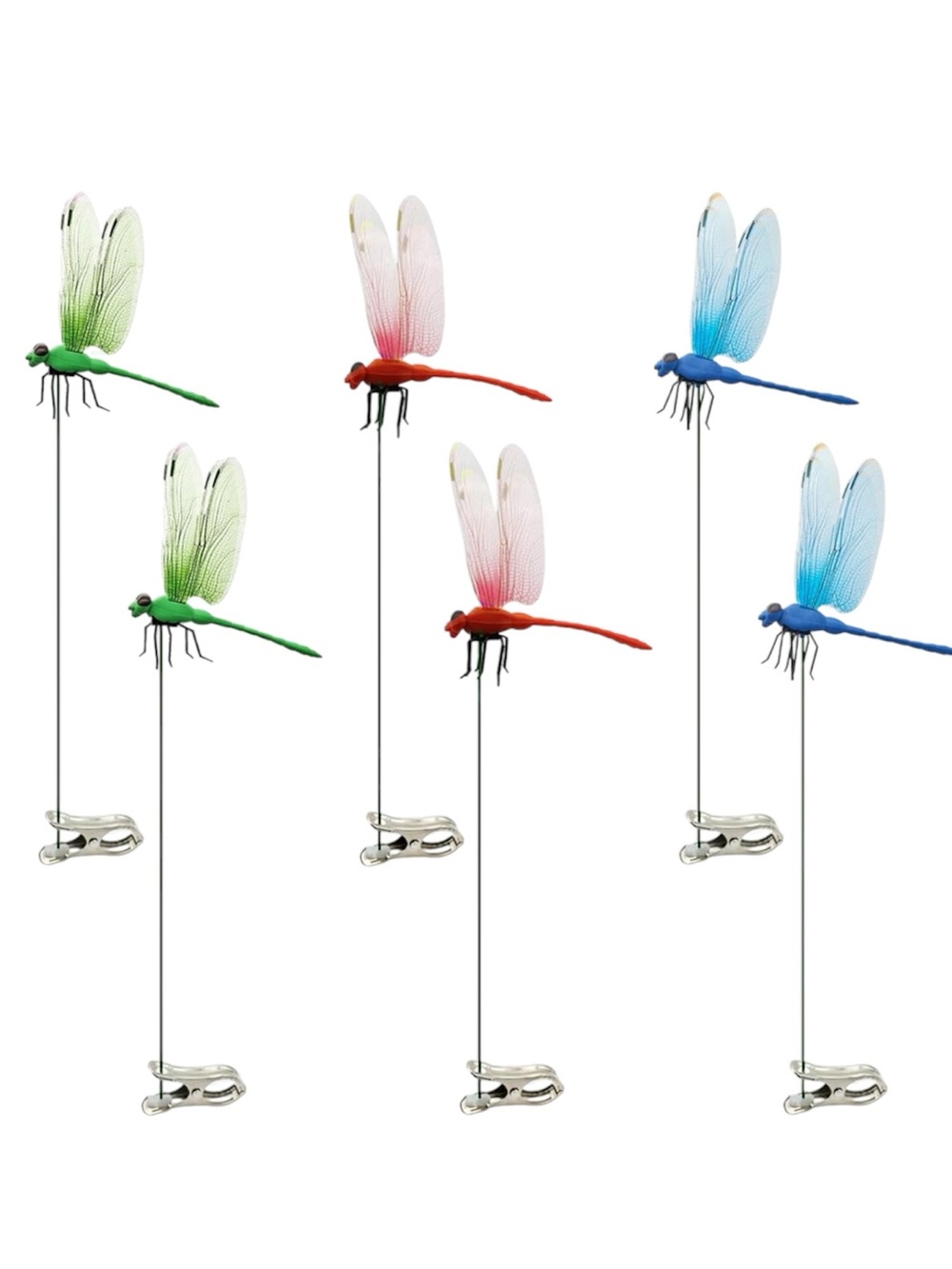 Dragonfly Decorative Plant Clips 6pk- New